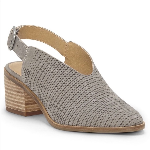 Lucky Brand Shoes - NIB Lucky Brand Gray Lideton Leather Slingbacks